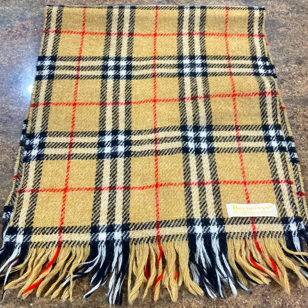 Burberry wool scarf- Vintage